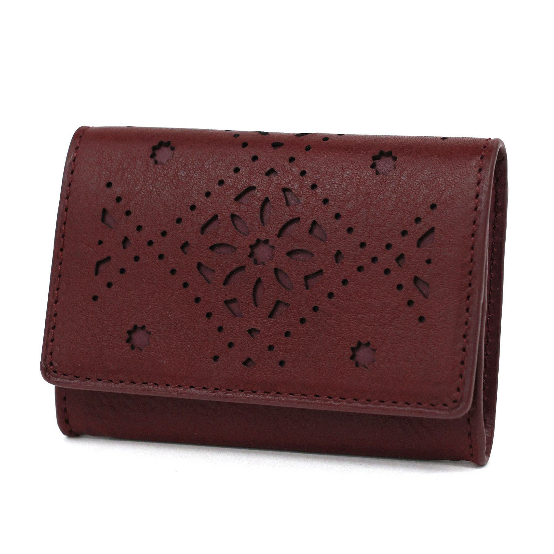 genten ゲンテン Argyle Cutwork アーガイルカットワーク 小銭・カード入れ 44817