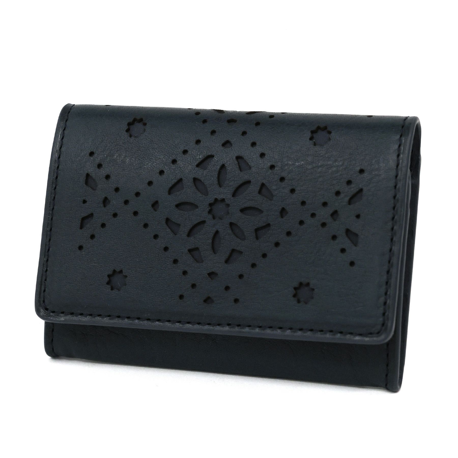 genten ゲンテン Argyle Cutwork アーガイルカットワーク 小銭・カード入れ 44817