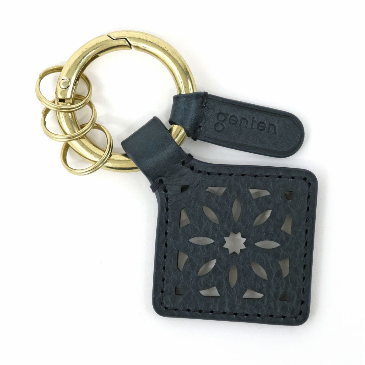 genten ゲンテン Argyle Cutwork アーガイルカットワーク キーリング 44818