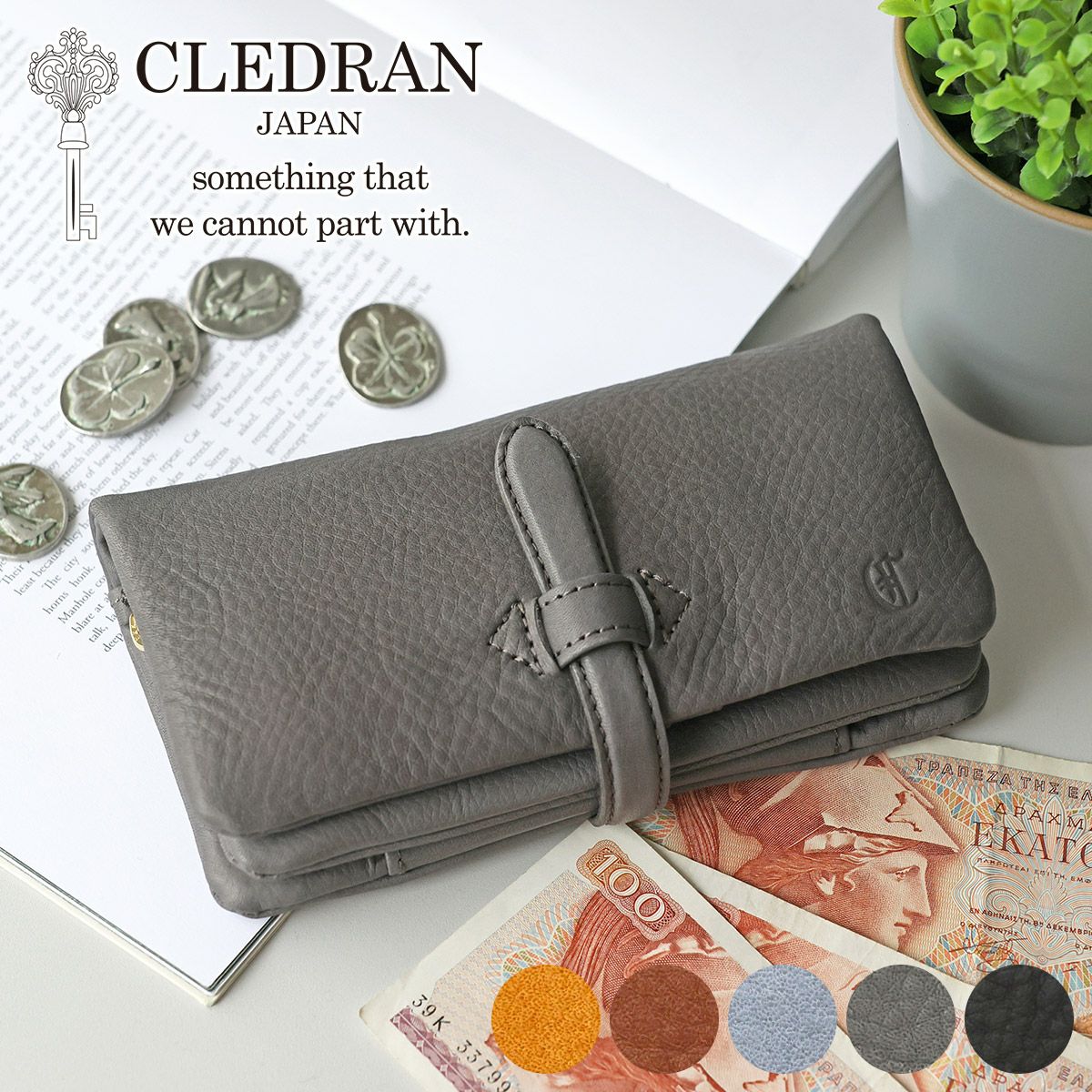 CLEDRAN クレドラン NOUVE ノーヴェ 小銭入れ付き長財布 CR-CL3956