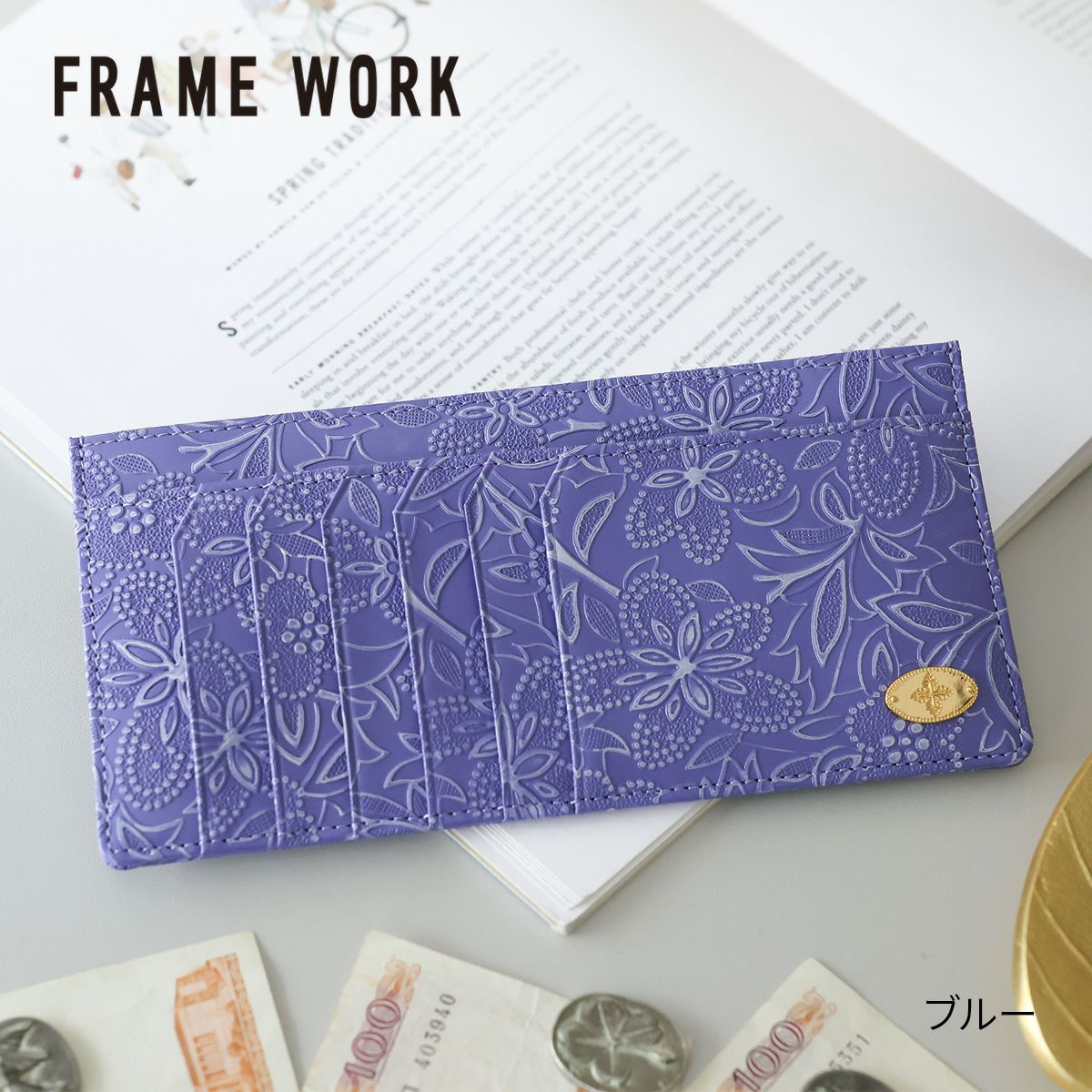 FRAME WORK フレームワーク プルクラ 薄型長財布 0045094