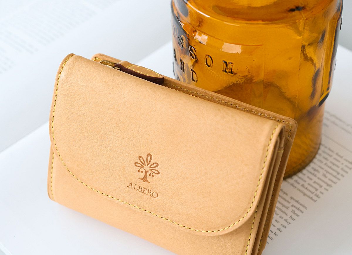 ALBERO アルベロ NATURE ナチュレ 小銭入れ付き二つ折り財布 5416