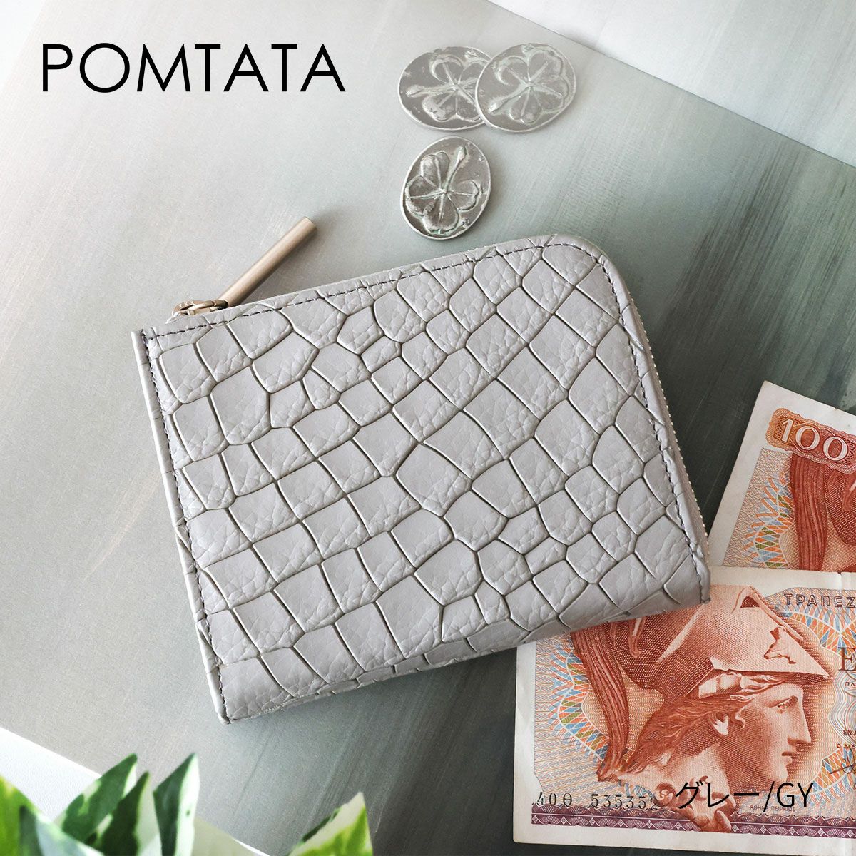 POMTATA ポンタタ DRIA L-ZIP SHORT WALLET P3275